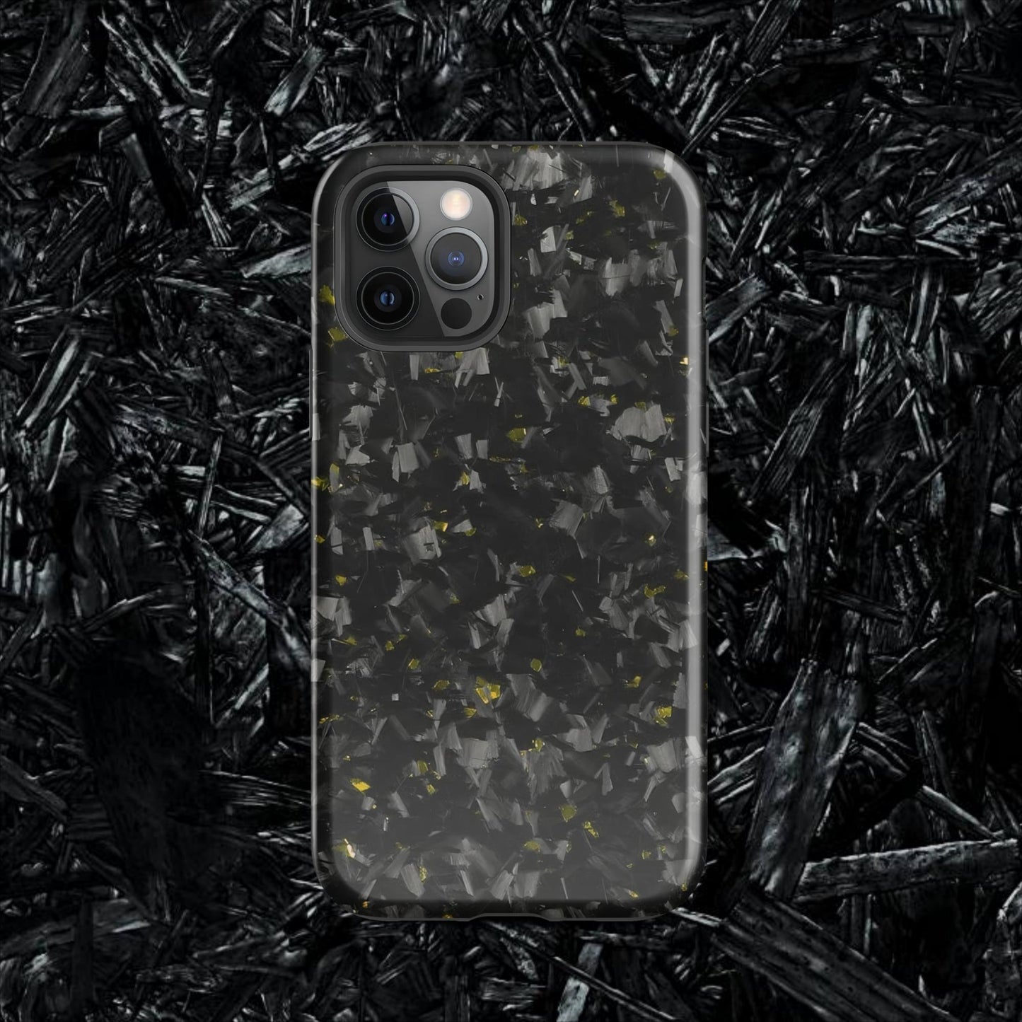 Yellow Forged Carbon Case for iPhone®