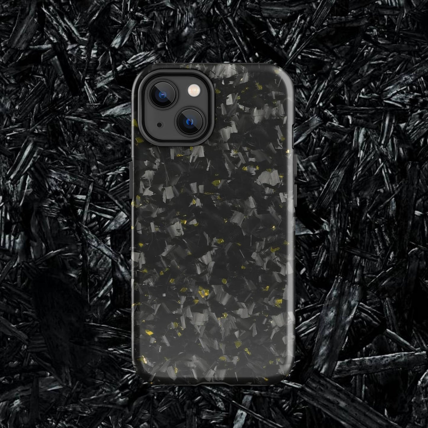 Yellow Forged Carbon Case for iPhone®