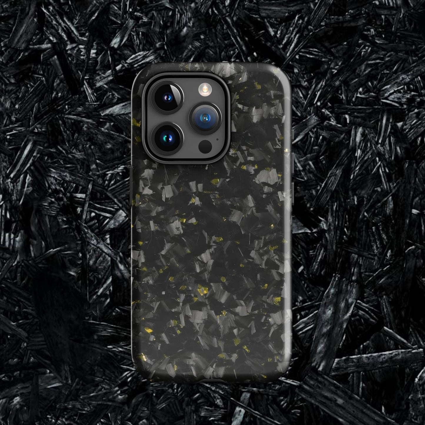 Yellow Forged Carbon Case for iPhone®