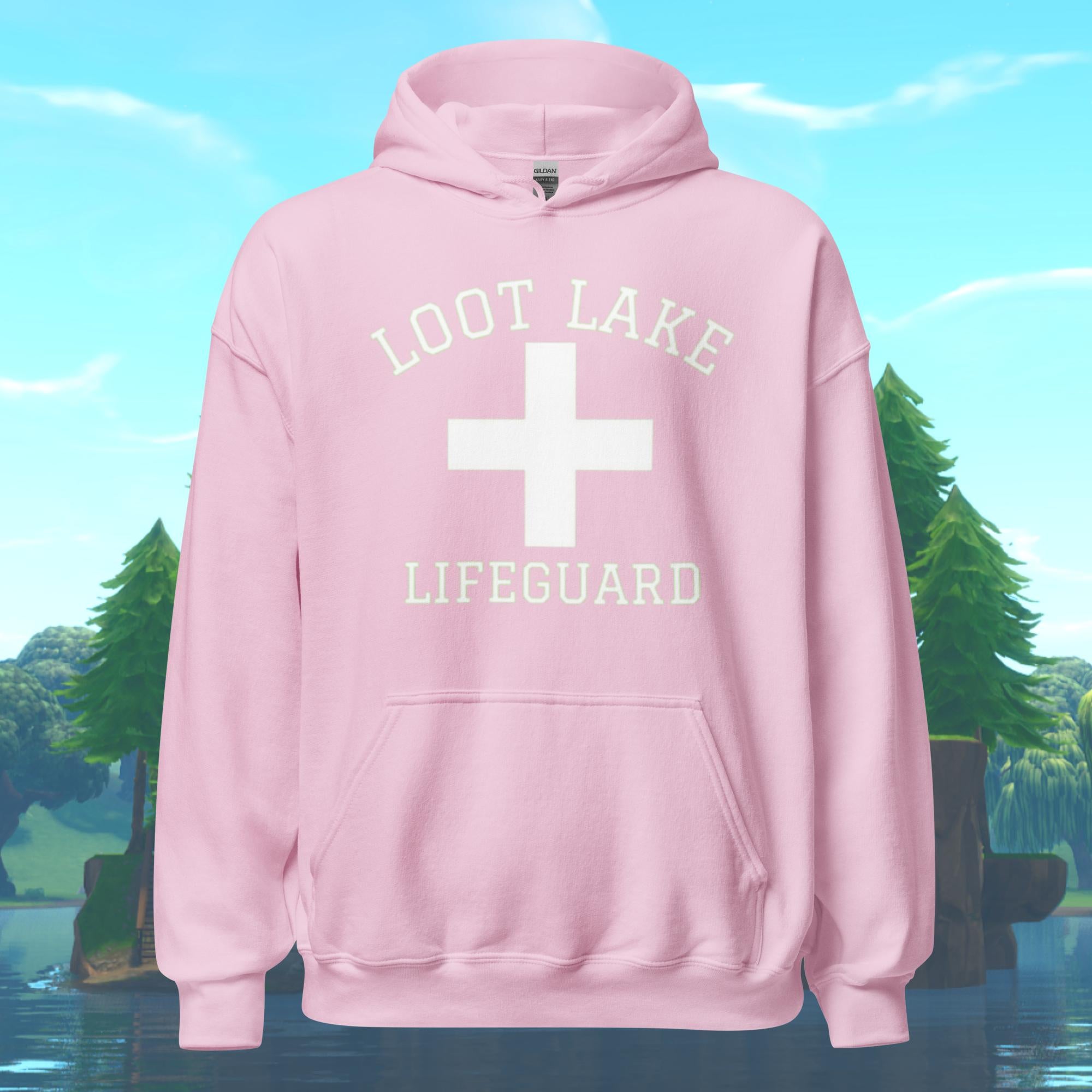 Pink lifeguard hot sale hoodie